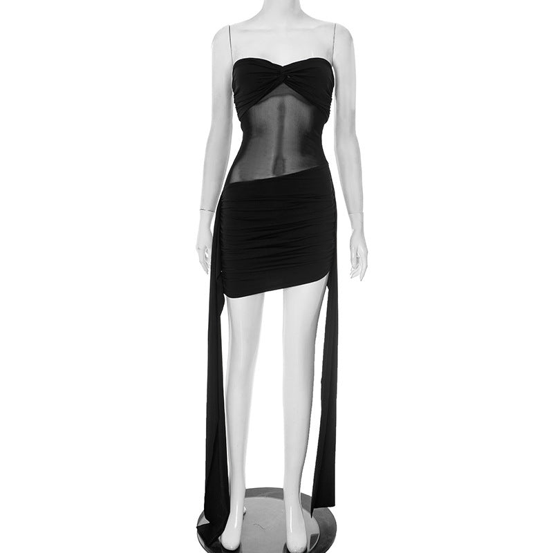 Mesh splicing dress female cross - border - Negative Apparel