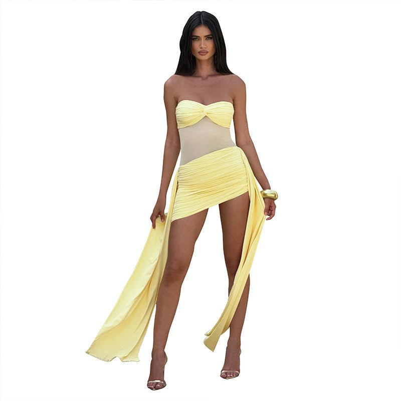 Mesh splicing dress female cross - border - Negative Apparel