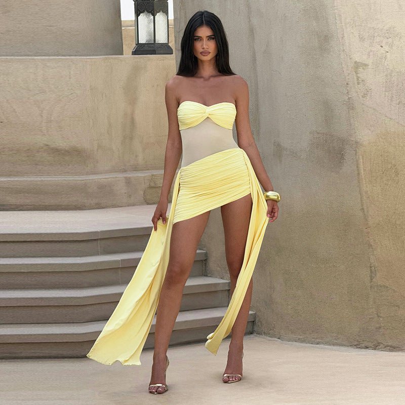 Mesh splicing dress female cross - border - Negative Apparel