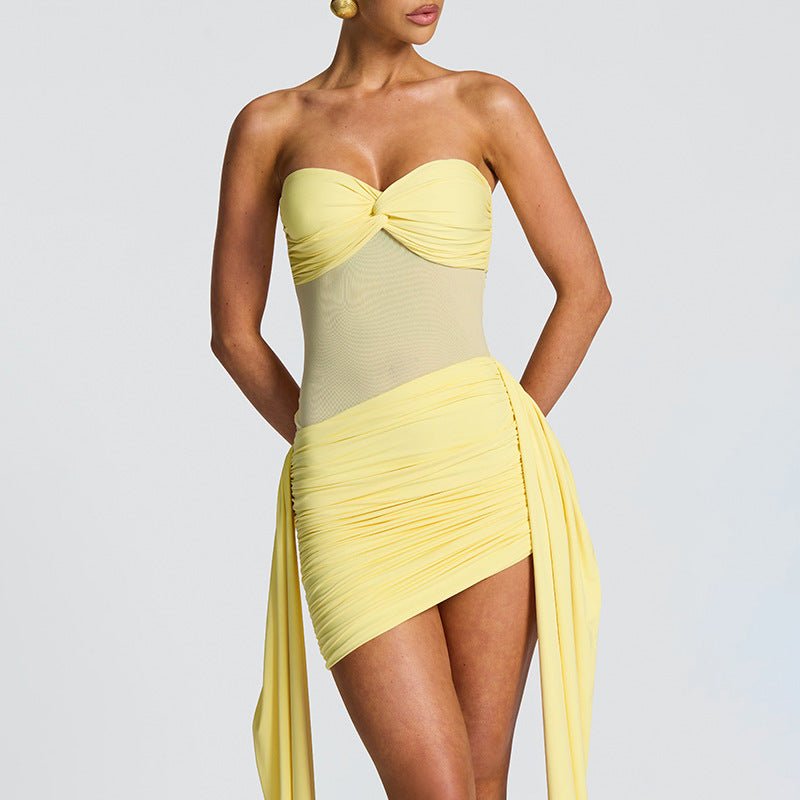 Mesh splicing dress female cross - border - Negative Apparel