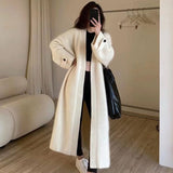 Mid - length knitted soft glutinous Korean style long sweater - Negative Apparel