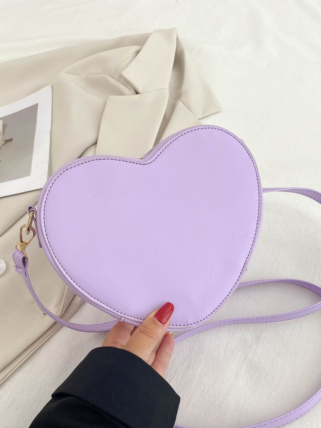 Mini Irregular Heart & Heart Shaped Single Shoulder Crossbody Bag - Negative Apparel