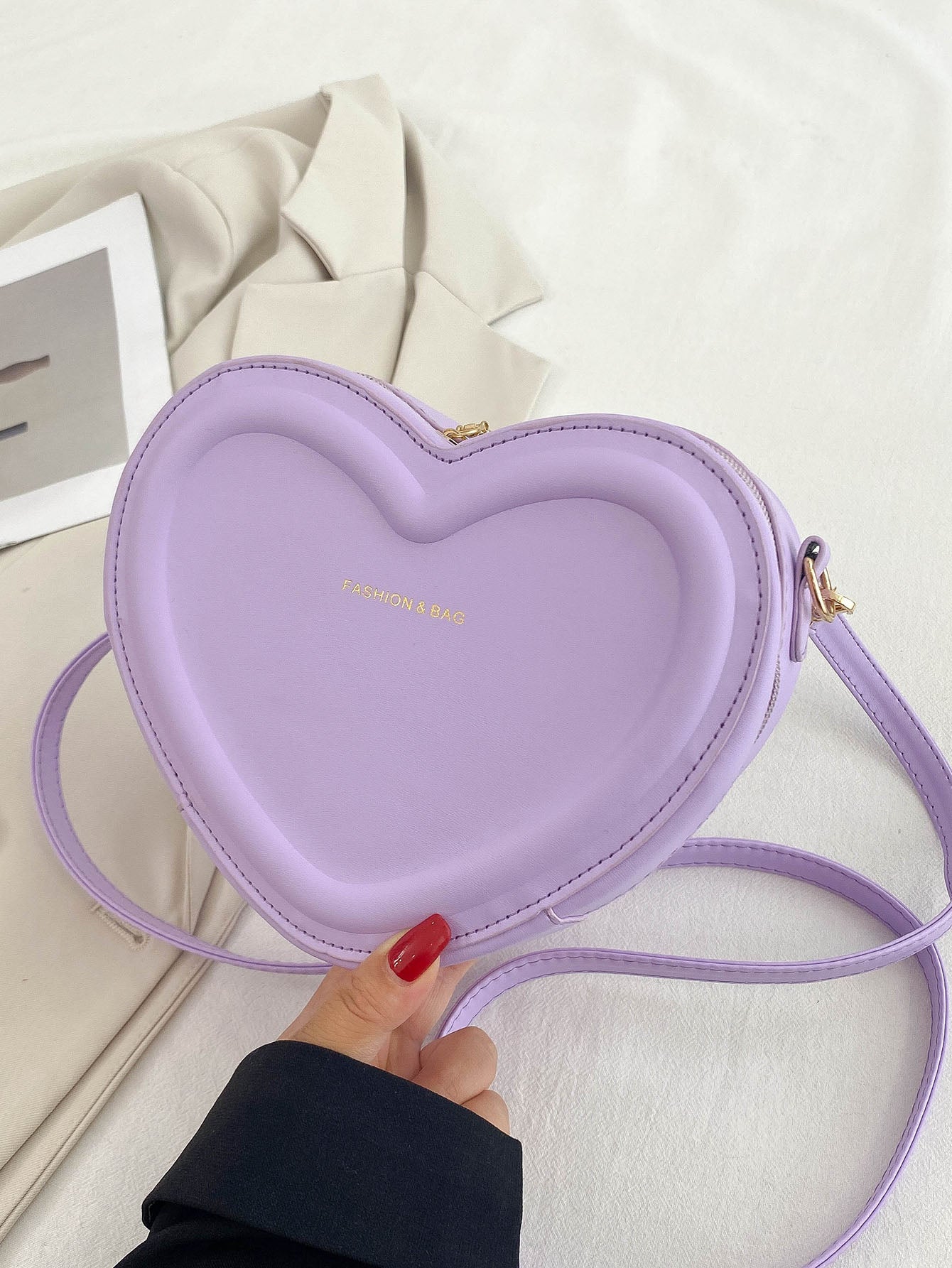 Mini Irregular Heart & Heart Shaped Single Shoulder Crossbody Bag - Negative Apparel