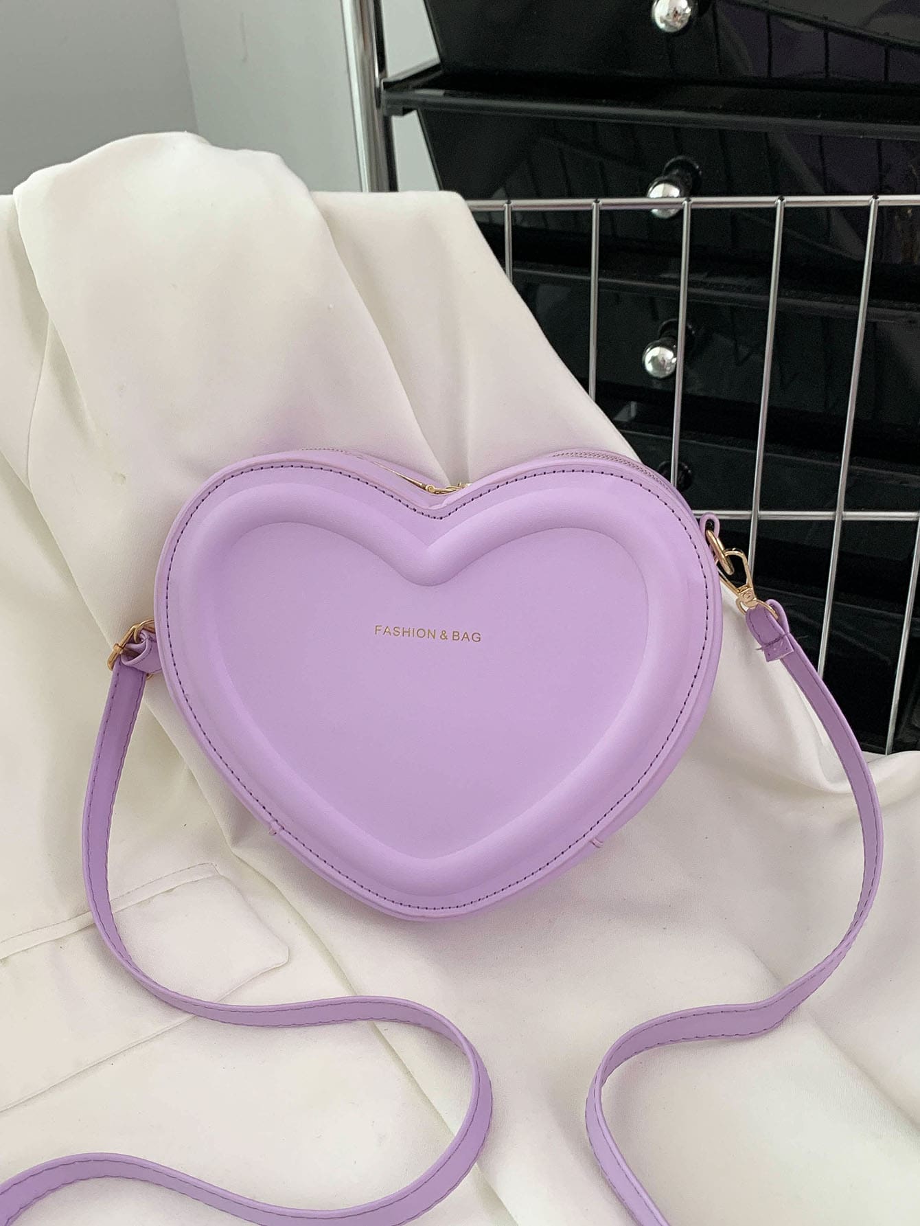 Mini Irregular Heart & Heart Shaped Single Shoulder Crossbody Bag - Negative Apparel