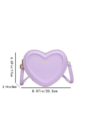 Mini Irregular Heart & Heart Shaped Single Shoulder Crossbody Bag - Negative Apparel