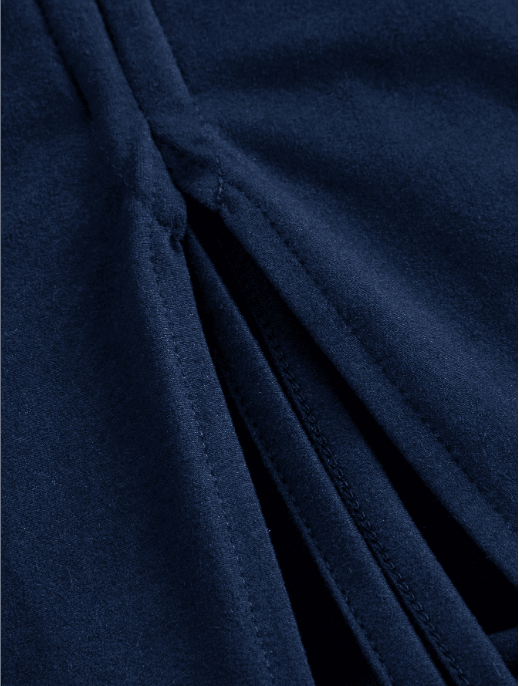 MOD Black Stand Collar Ruched Sleeveless Bodycon Midi Dress For Women - Negative Apparel