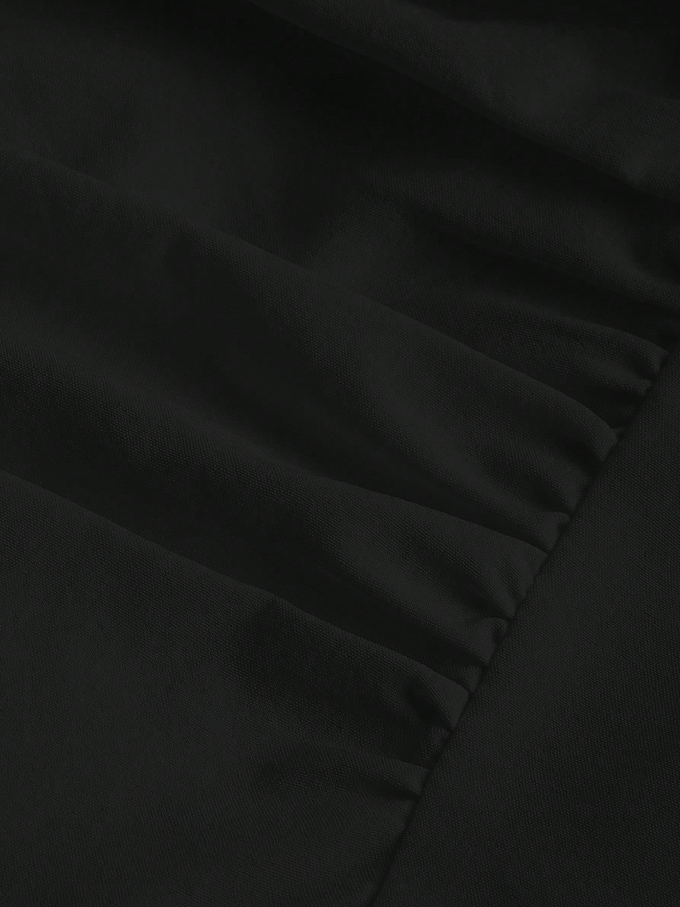 MOD Solid Ruched Cami Black Long Dress - Negative Apparel