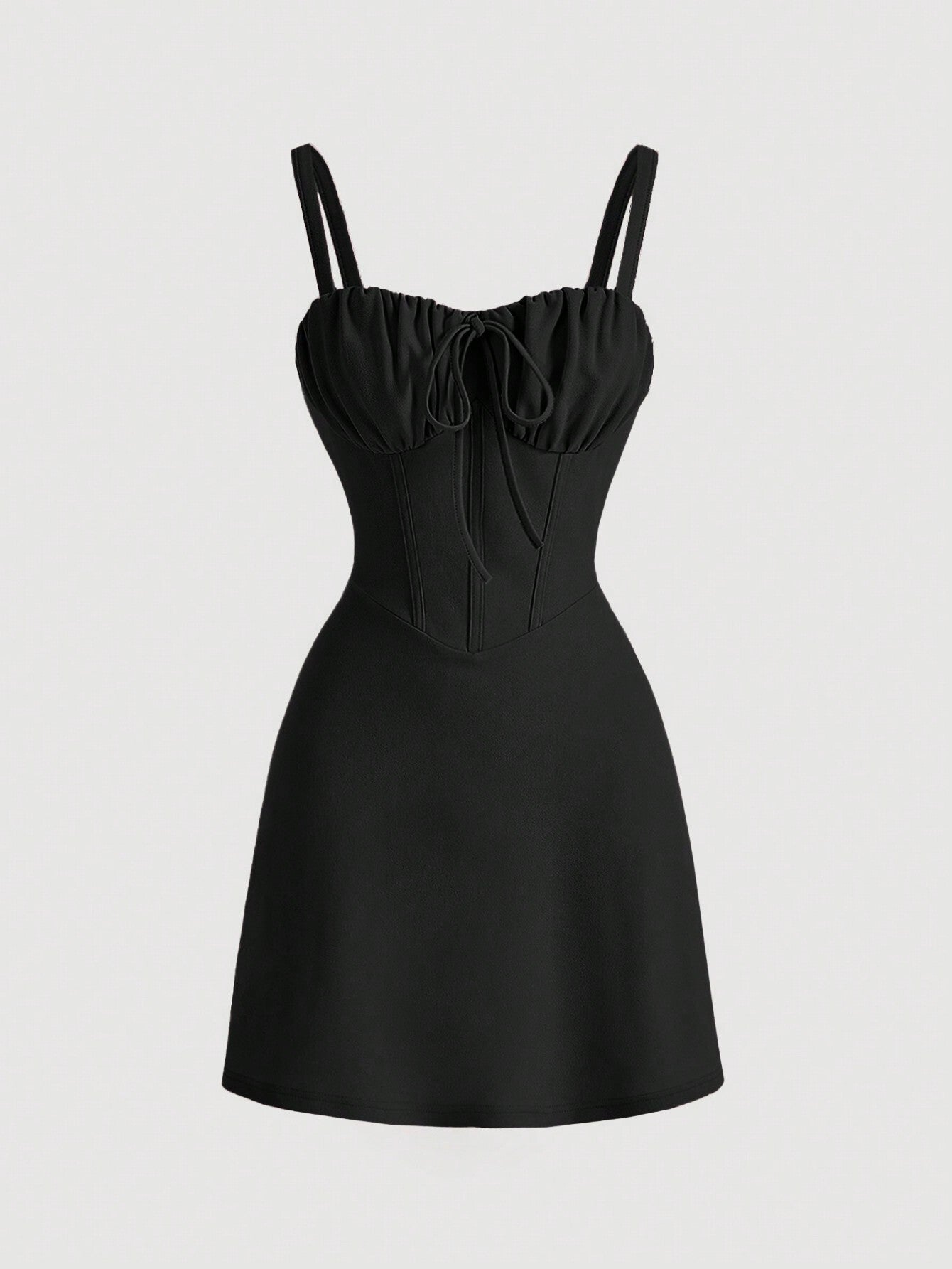 MOD Women's Solid Color Ruched Bust Strapless Dress - 8/10 (L) / Black MOD Women's Solid Color Ruched Bust Strapless Dress - 8/10 (L) / Black