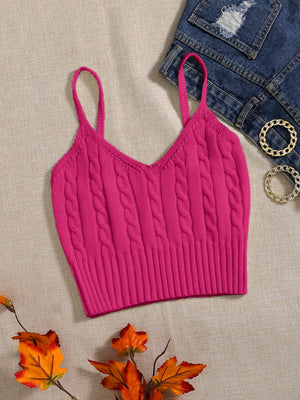 MOOSTA Cable Knit Cami Top - Negative Apparel