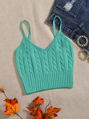 MOOSTA Cable Knit Cami Top - Negative Apparel