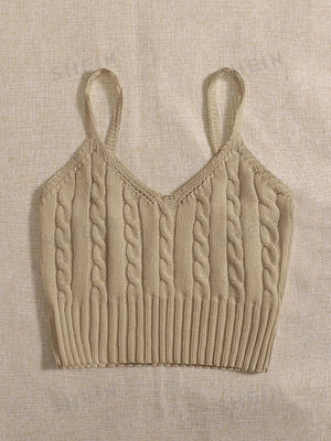 MOOSTA Cable Knit Cami Top - Negative Apparel