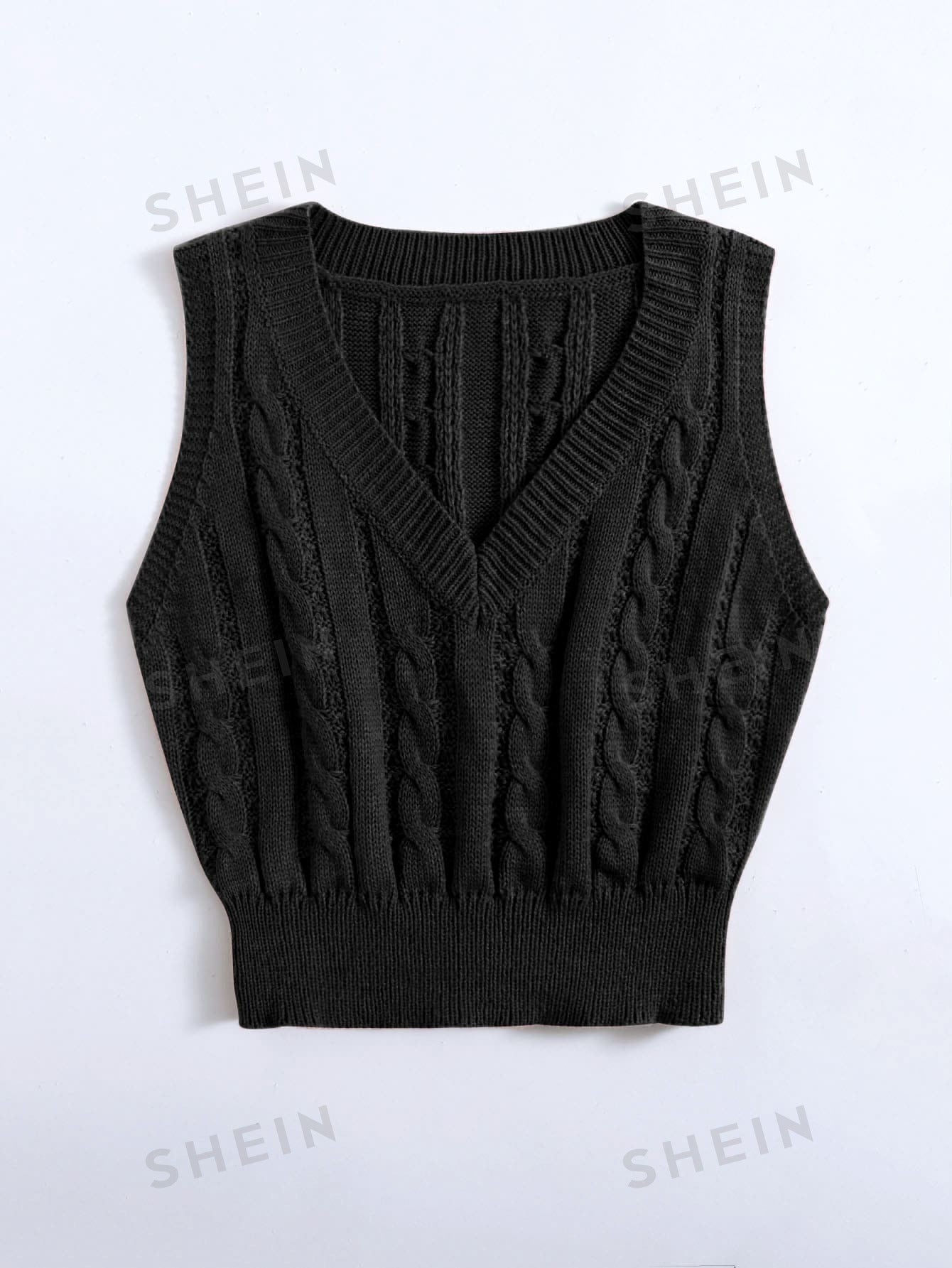 MOOSTA Cable Knit Sweater Vest - Negative Apparel