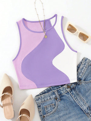 MOOSTA Color Block Tank Top, Going Out Top - Negative Apparel