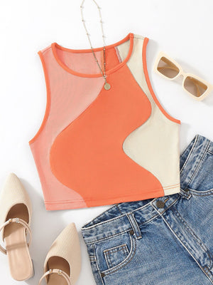 MOOSTA Color Block Tank Top, Going Out Top - Negative Apparel