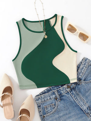 MOOSTA Color Block Tank Top, Going Out Top - Negative Apparel