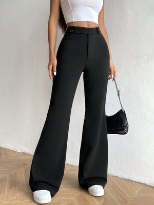 MOOSTA High Waist Flare Leg Pants - Negative Apparel