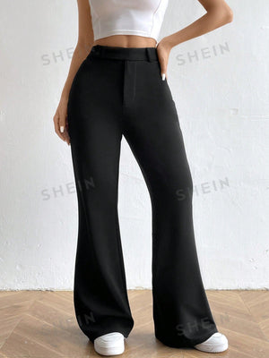 MOOSTA High Waist Flare Leg Pants - Negative Apparel