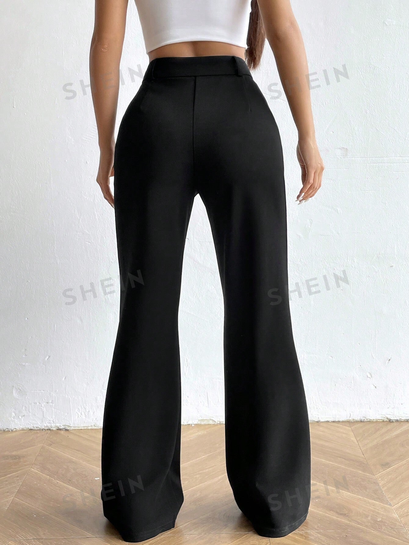 MOOSTA High Waist Flare Leg Pants - Negative Apparel