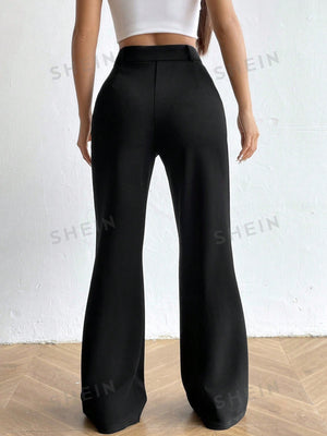 MOOSTA High Waist Flare Leg Pants - Negative Apparel