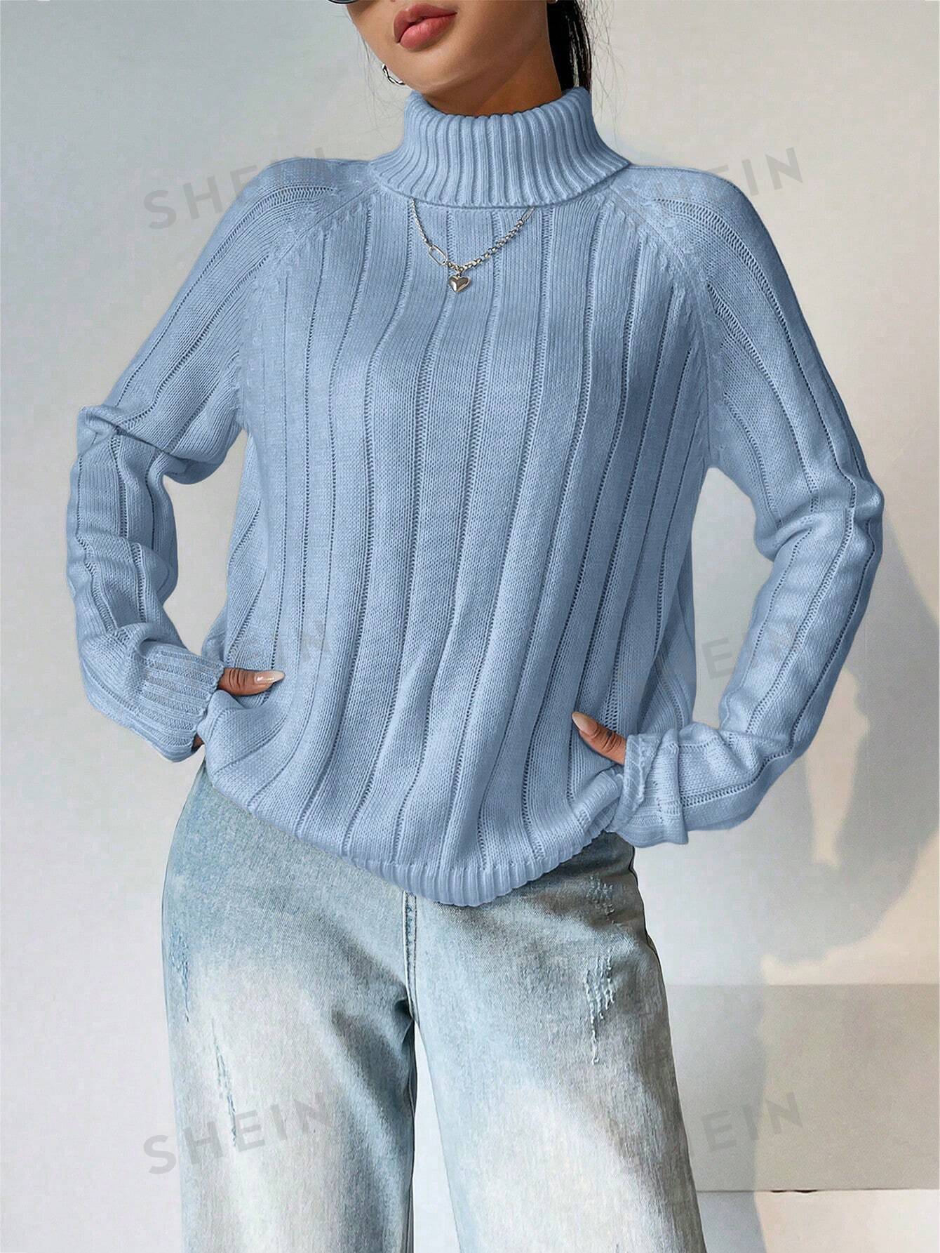 MOOSTA Turtle Neck Wide Ribbed Sweater - Negative Apparel