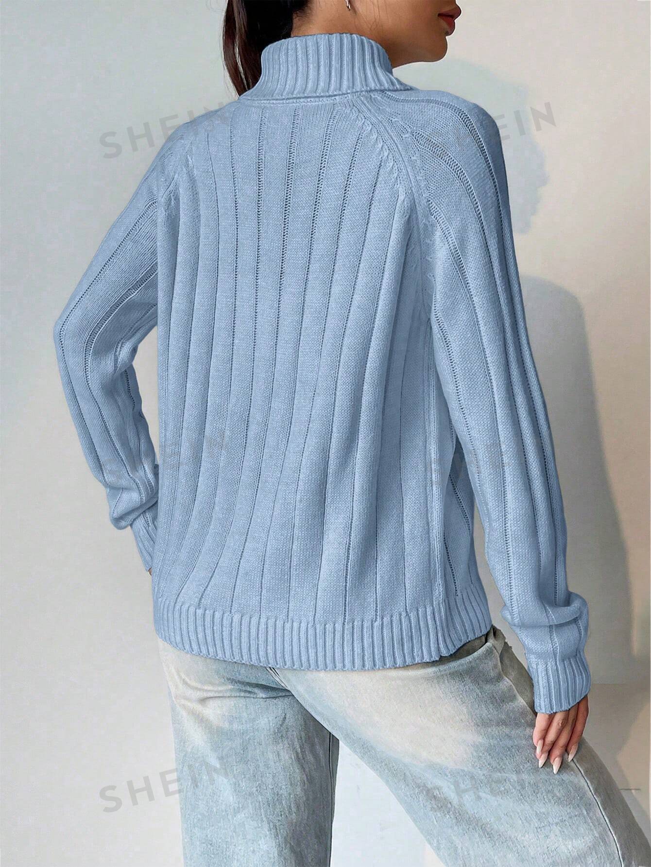 MOOSTA Turtle Neck Wide Ribbed Sweater - Negative Apparel