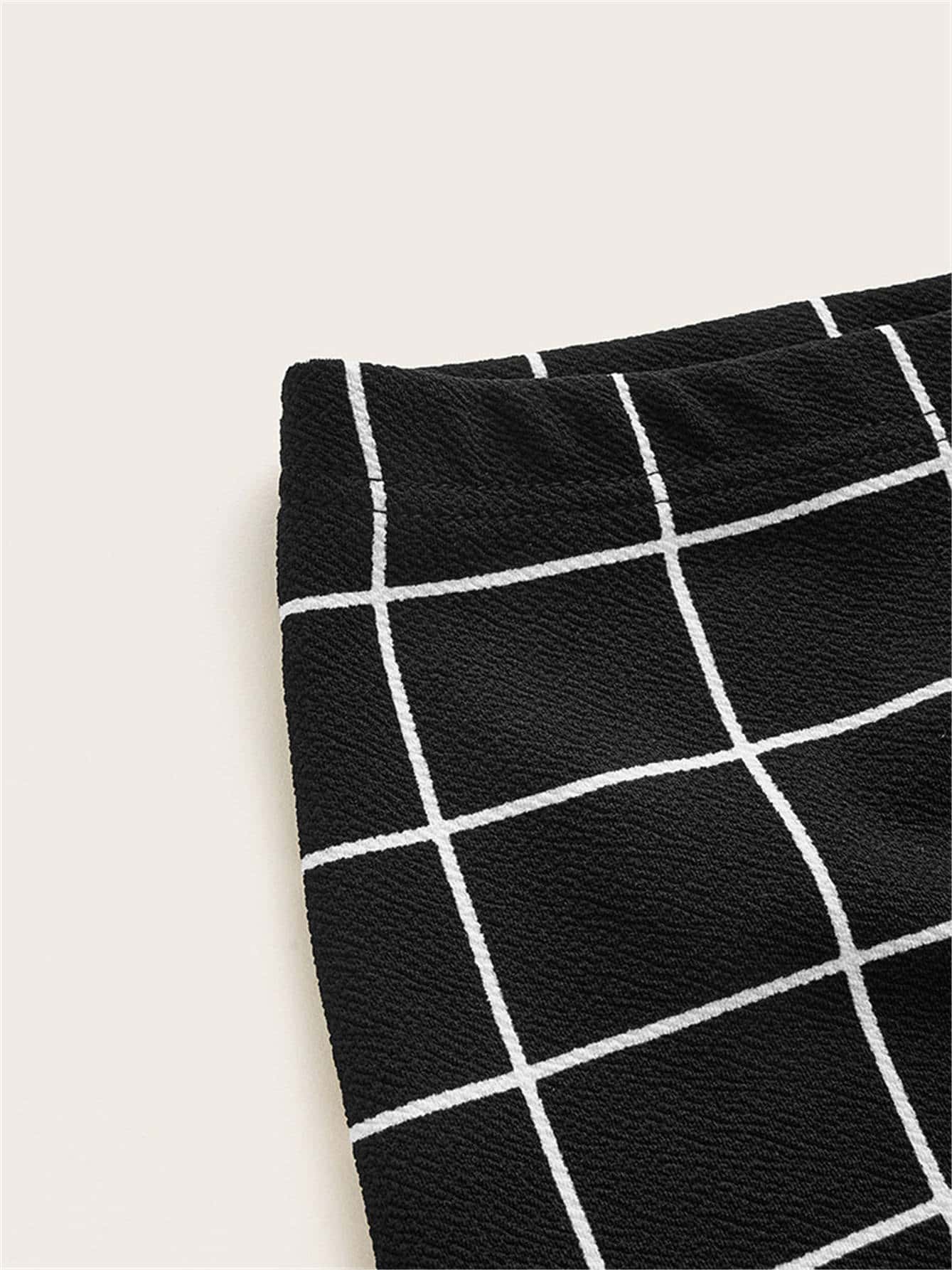 Mulvari Grid Pencil Skirt - Negative Apparel