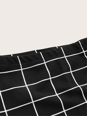 Mulvari Grid Pencil Skirt - Negative Apparel