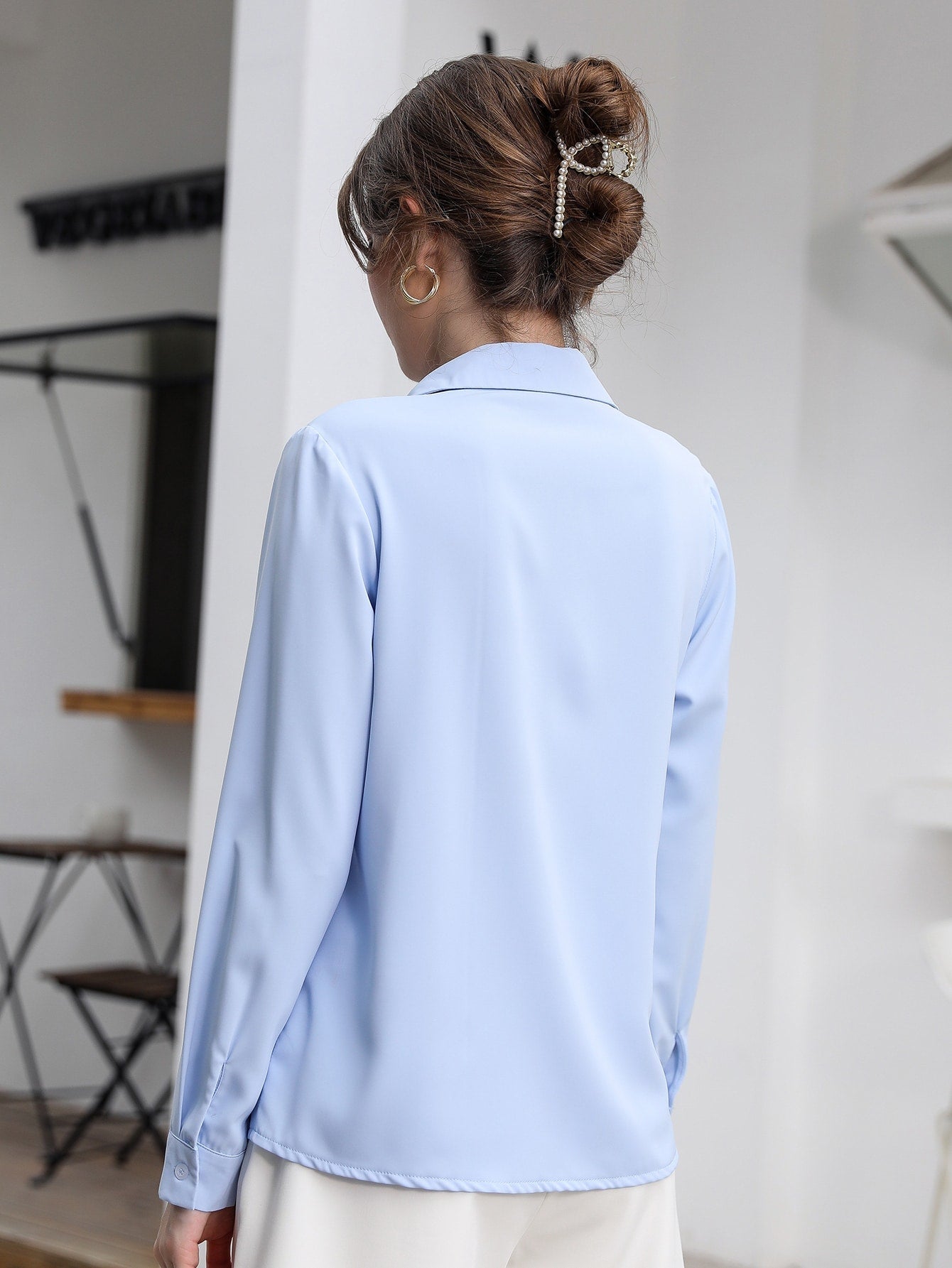 Mulvari Solid Hidden Button Placket Shirt - Negative Apparel
