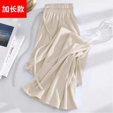 Negative Apparel Women’s High - Waist Wide - Leg Casual Pants – Japanese & Korean Minimalist Style, Solid Colors | Summer 2025 Collection - Negative Apparel