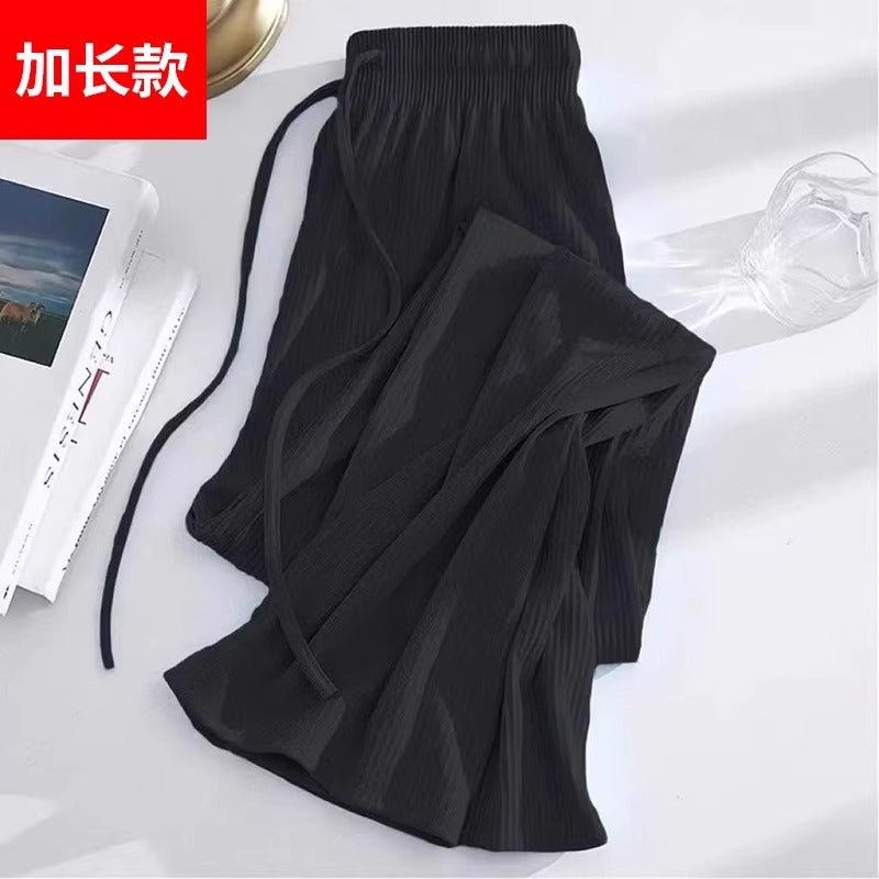 Negative Apparel Women’s High - Waist Wide - Leg Casual Pants – Japanese & Korean Style, Solid Colors | Summer 2025 Collection - Negative Apparel
