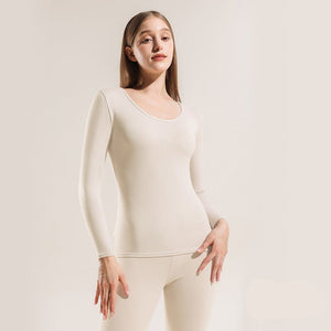 Negative Apparel Women's Long Sleeve Muscle Top – Solid Color, Body Sculpting & Warming - Negative Apparel
