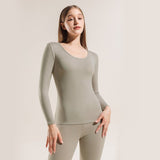 Negative Apparel Women's Long Sleeve Muscle Top – Solid Color, Body Sculpting & Warming - Negative Apparel