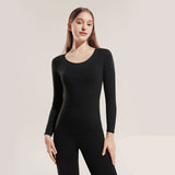 Negative Apparel Women's Long Sleeve Muscle Top – Solid Color, Body Sculpting & Warming - Negative Apparel