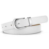 New cross - border women's pin buckle small belt thin belt simple dress student jeans accessories pu leather belt - Negative Apparel