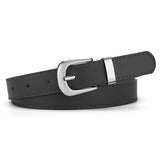 New cross - border women's pin buckle small belt thin belt simple dress student jeans accessories pu leather belt - Negative Apparel