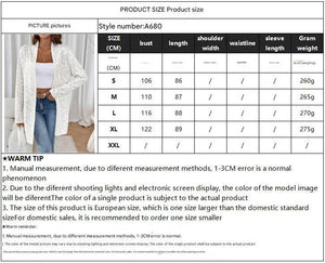 New elegant color knitted jacquard long - sleeved long cardigan top women's jacket - Negative Apparel