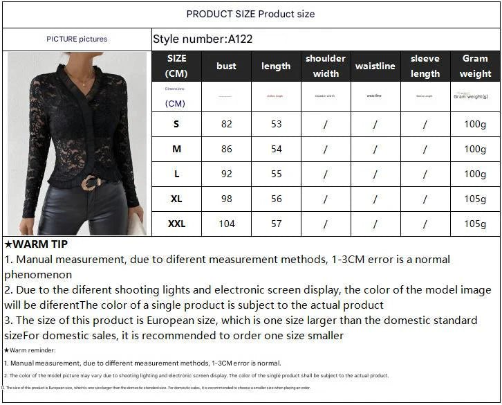 New elegant ruffle edge single - layer cashew flower lace T-shirt top women - Negative Apparel