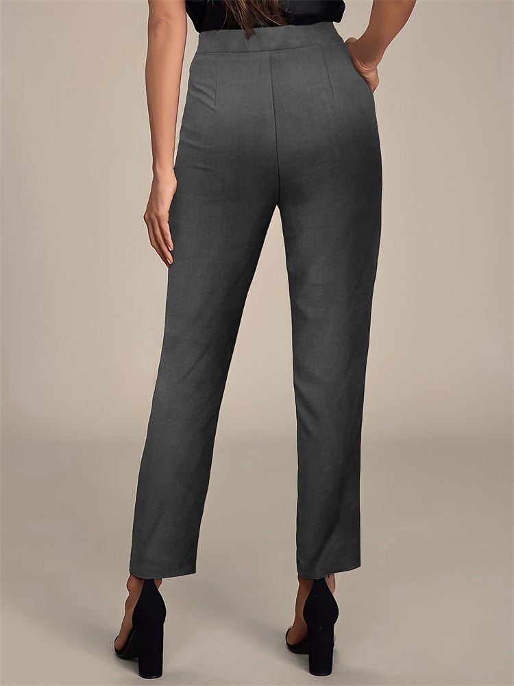 New elegant versatile elastic waist pocket suit pants - Negative Apparel