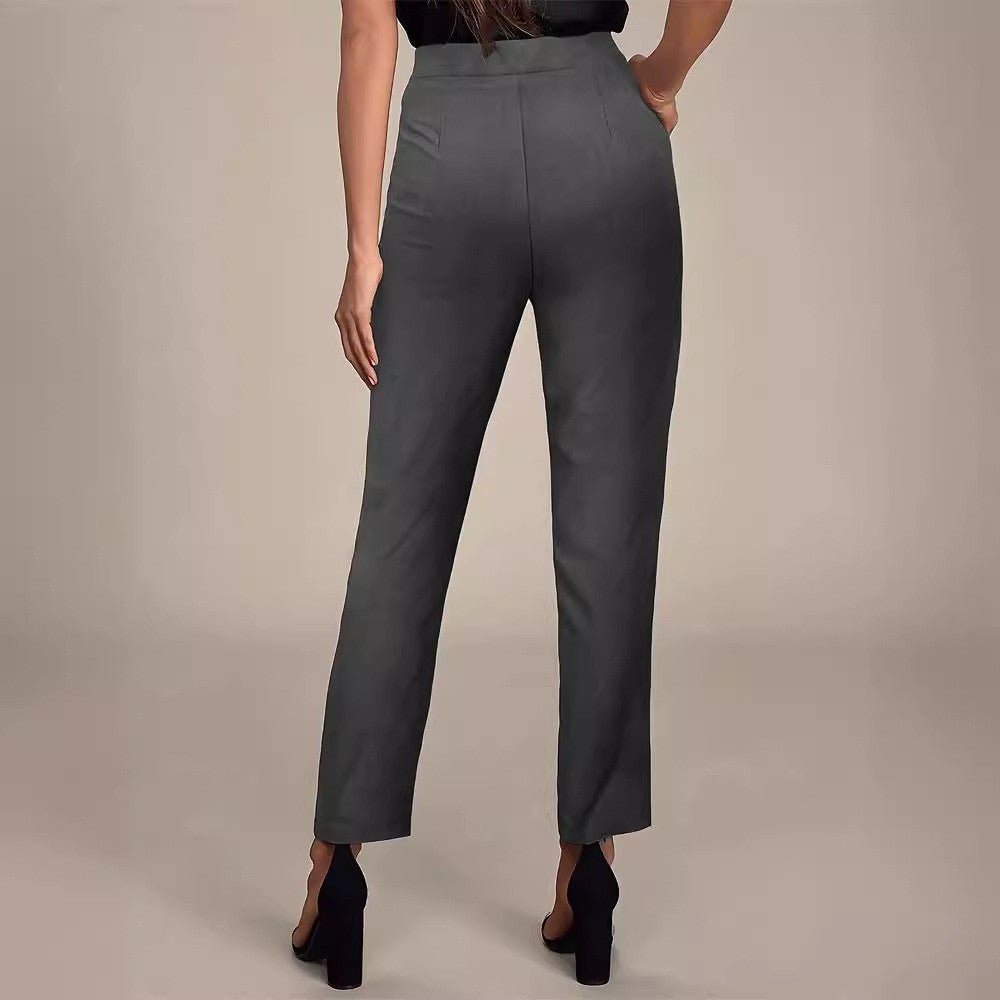 New elegant versatile elastic waist pocket suit pants - Negative Apparel