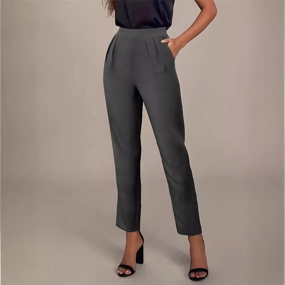 New elegant versatile elastic waist pocket suit pants - Negative Apparel