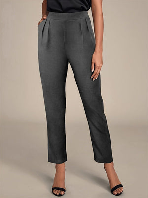 New elegant versatile elastic waist pocket suit pants - Negative Apparel