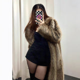 New European and American imitation fur, artificial fur coat, extended green fruit collar fashionable fox fur coat, pod - Negative Apparel