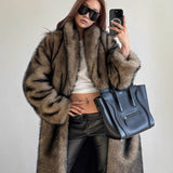New European and American imitation fur, artificial fur coat, extended green fruit collar fashionable fox fur coat, pod - Negative Apparel