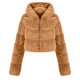 New imitation short body crop jacket fur coat - Negative Apparel