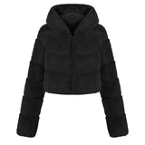 New imitation short body crop jacket fur coat - Negative Apparel