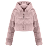 New imitation short body crop jacket fur coat - Negative Apparel