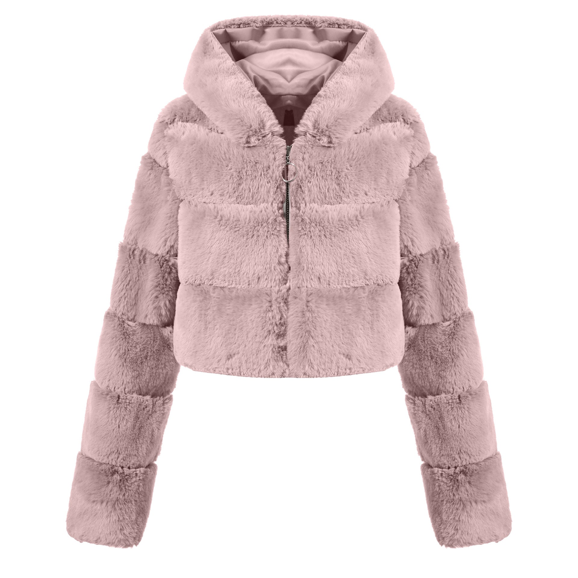 New imitation short body crop jacket fur coat - Negative Apparel