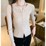 New Korean style Cardigan sweater full sleeves winter top - Negative Apparel