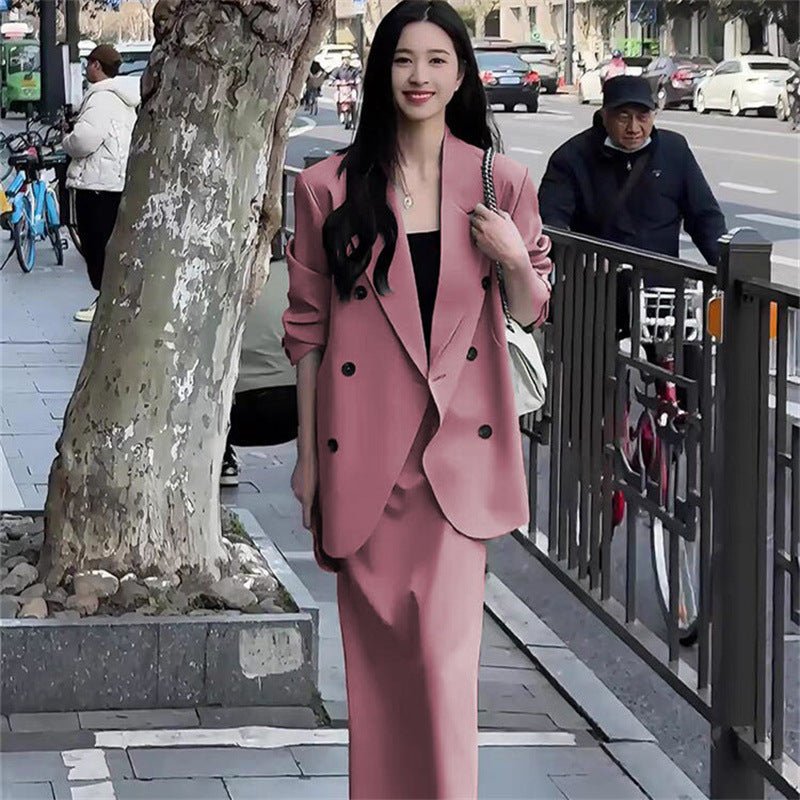 New loose high - end suit for women With Skirt - Negative Apparel