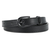 New pin buckle thin belt for women all - match high - end clothing matching PU belt - Negative Apparel